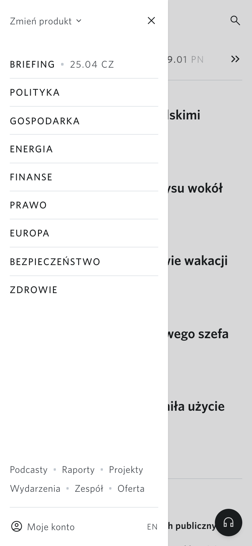 Polityka Insight - strona główna mobile